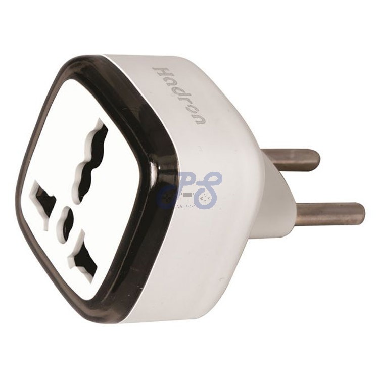 hadron eu power plug adapter black white