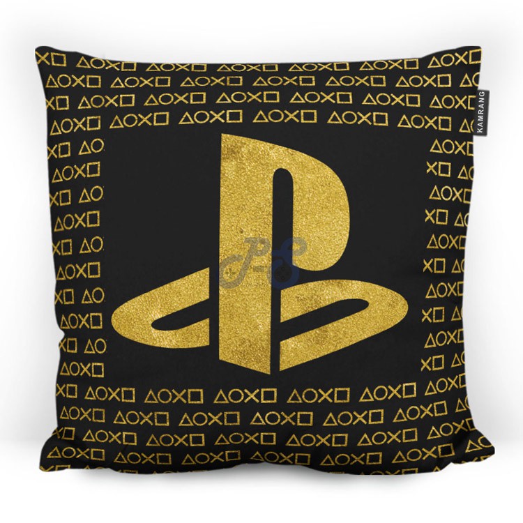 pillow playstation logo Gold