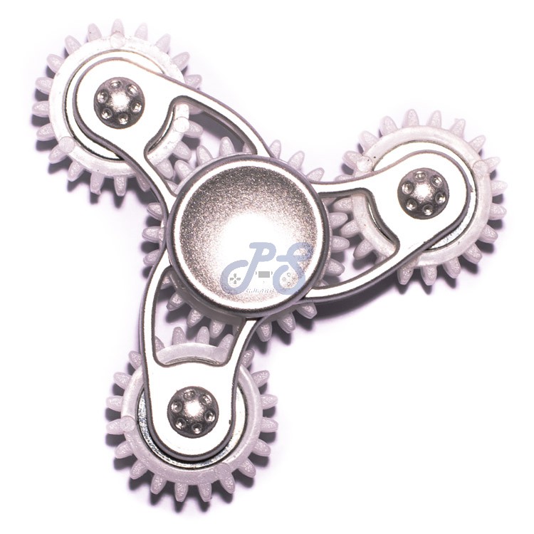 fidget spinner gears style silver