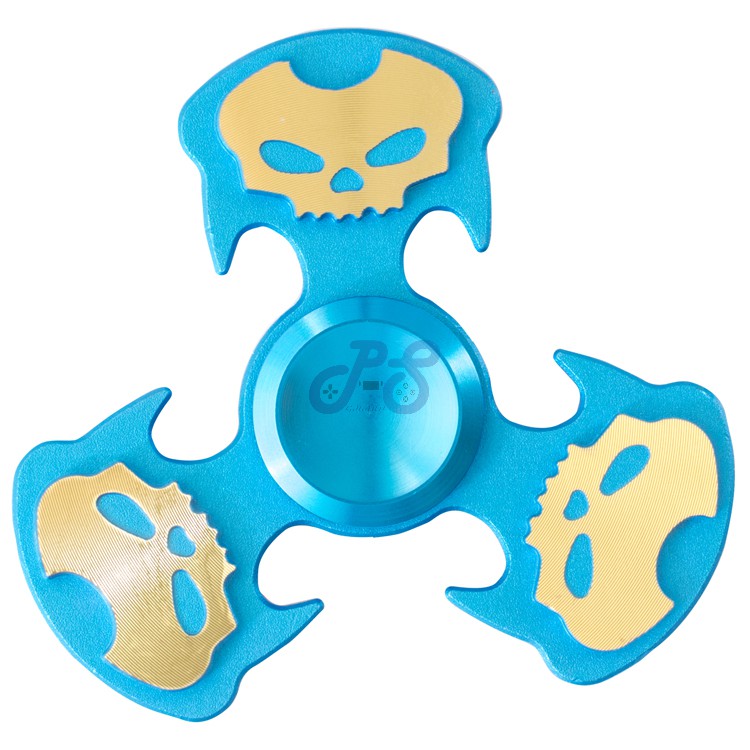 fidget spinner skull style blue