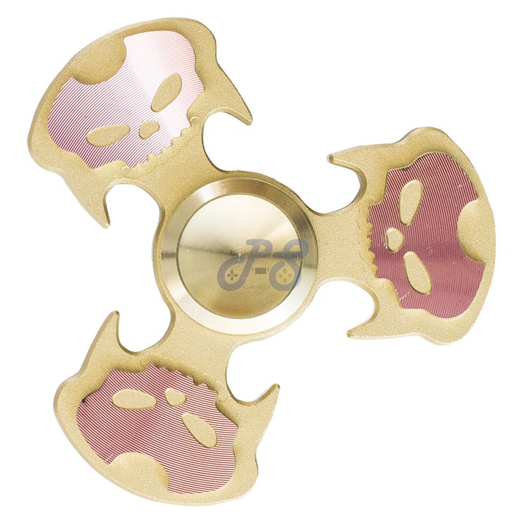 fidget spinner skull style gold pink