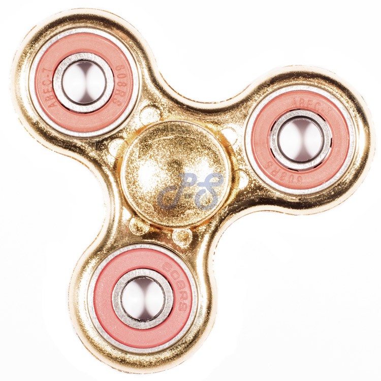 gold red fidget spinner