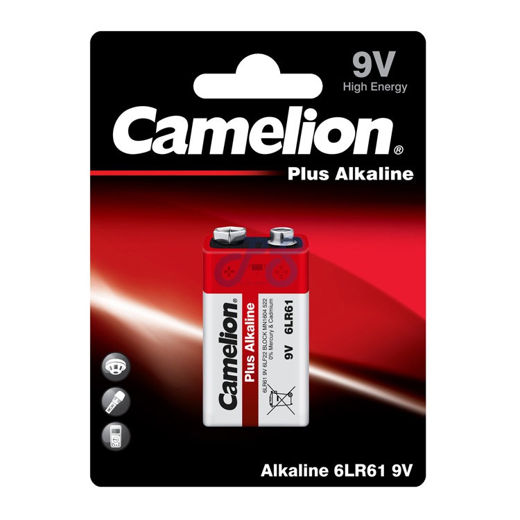 camelion 9v plus alkalkine battery