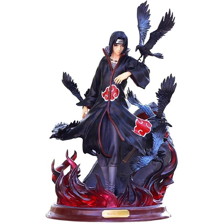 trunkin rubber uchiha itachi with crow action figure naruto shippuden