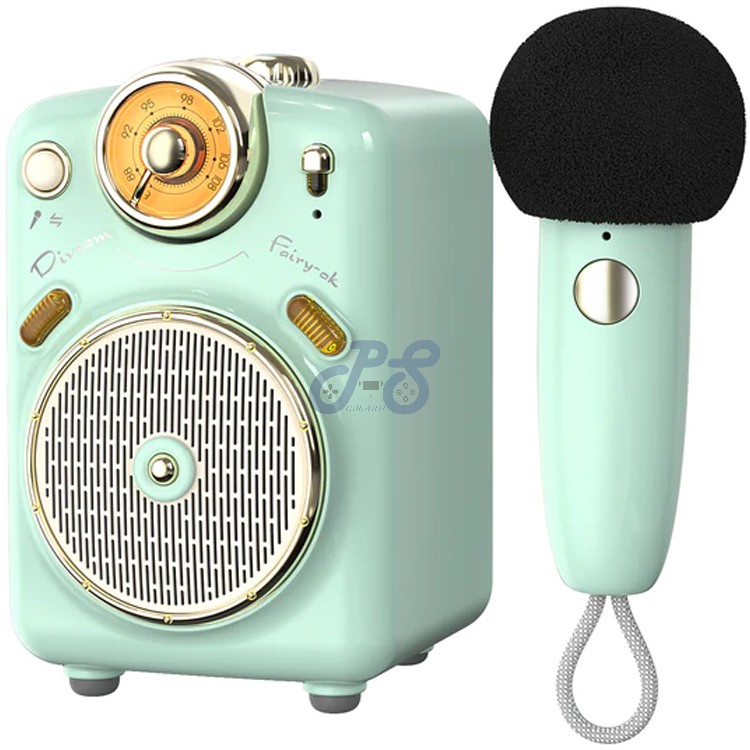 divoom fairyok portable karaoke set green