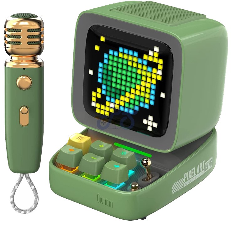 divoom ditoomic bluetooth speaker green
