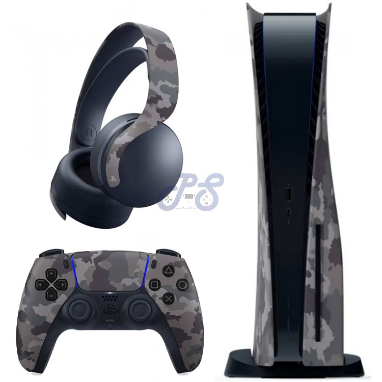 playstation 5 standard pulse 3d grey camouflage