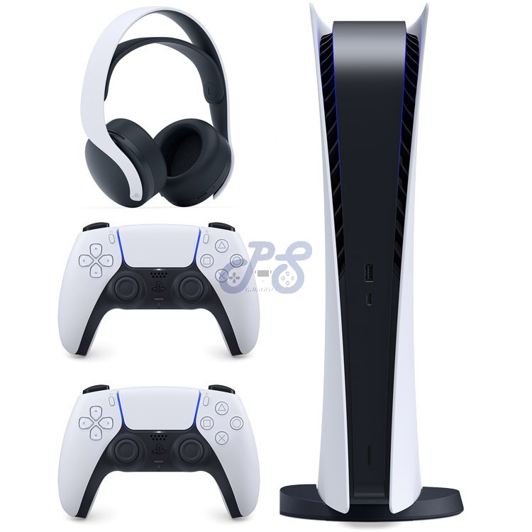 ps5 digital 2 dualsense controllers pulse 3d headset bundle