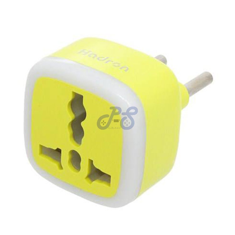 hadron eu power plug adapter yellow