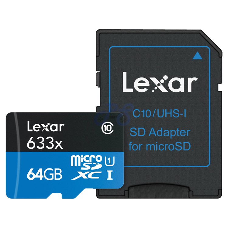 lexar high performance 633x microsdxc uhs i card with sd adapter 64gb