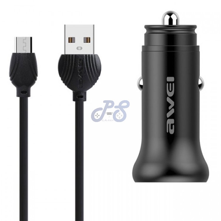 awei c 838 usb car charger with cable
