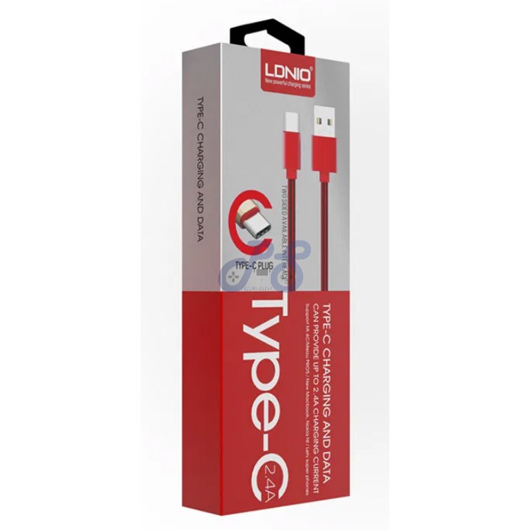 ldnio type c fast charge cable red