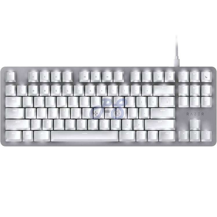 razer blackwidow lite tkl mechanical keyboard orange switches mercury white edition