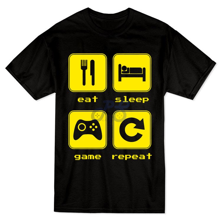 vanguard tshirt eat sleep game repeat black xl