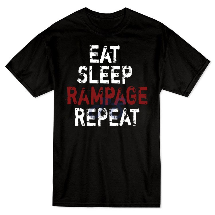 vanguard tshirt eat sleep rampage repeat black xxl