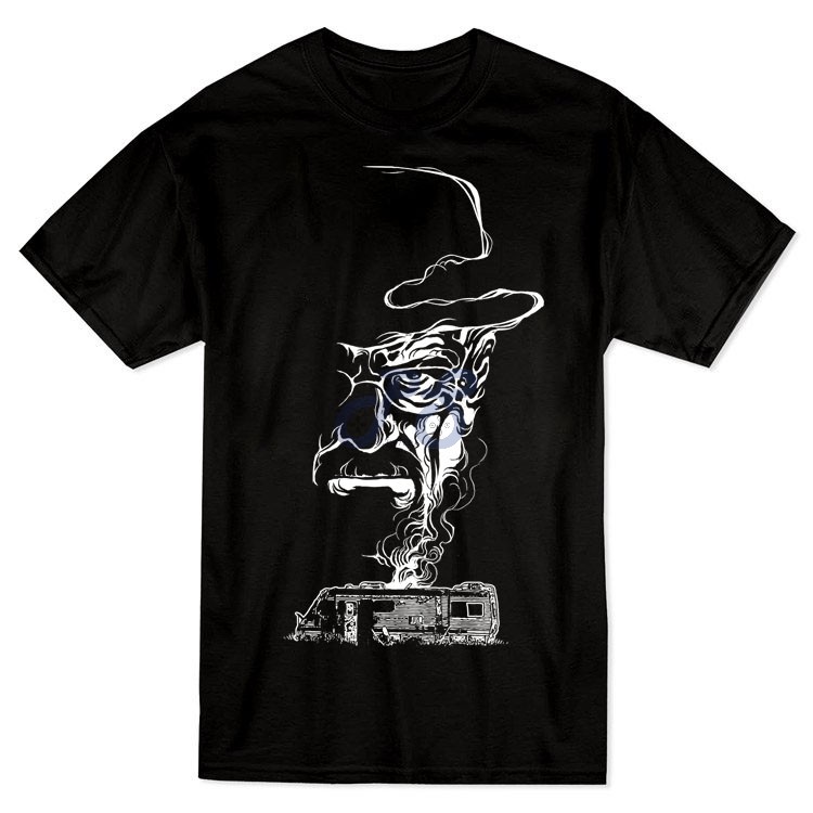 walter white face t shirt black