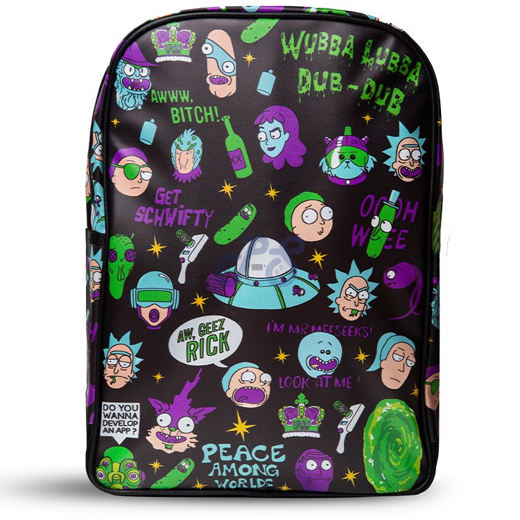 vanguard leather backpack rick and morty adventures