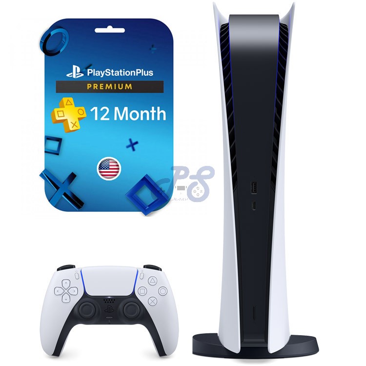 playstation 5 digital playstation plus premium 12 months membership us