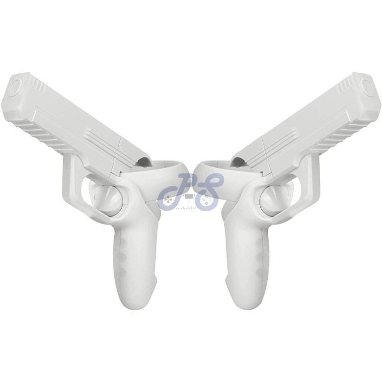 elgyo vr controller gun case for meta quest 2 white
