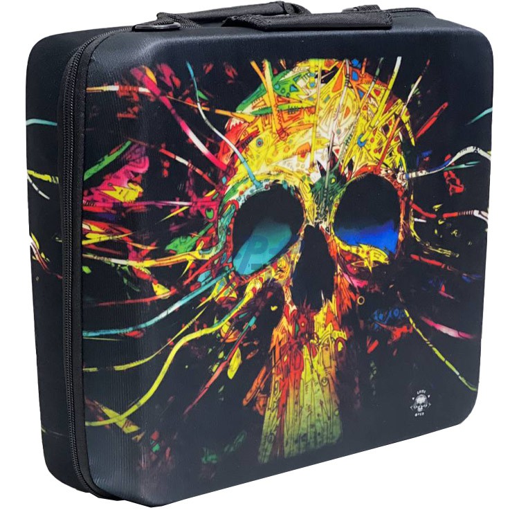 playstation 4 slim hard case psychedelic skull