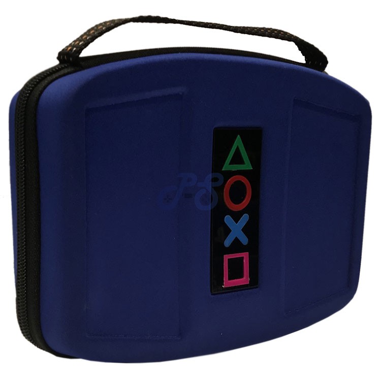 dualshock 4 case with playstation signs blue