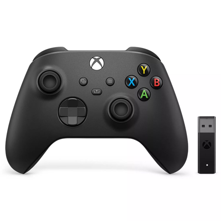 Xbox Wireless Controller Carbon Black + Wireless Adapter